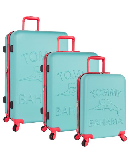 Tommy Bahama Blue 3 Piece Spinner Luggage Set