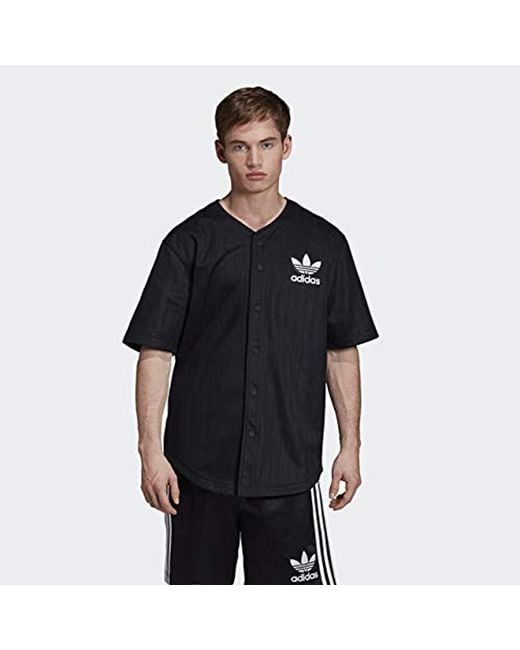 Adidas Originals Black Baseball Jersey for men