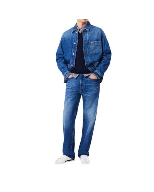 Lacoste Blue 5 Pocket Straight Cut Indigo Jeans for men