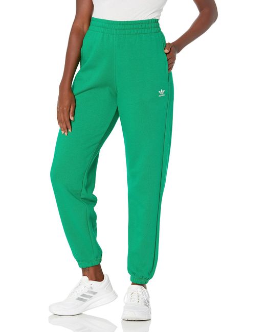adidas Originals Essentials Fleece Joggers in Green | Lyst