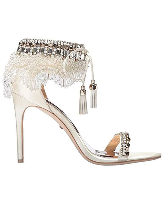 Badgley Mischka Katrina Heeled Sandal in White Lyst