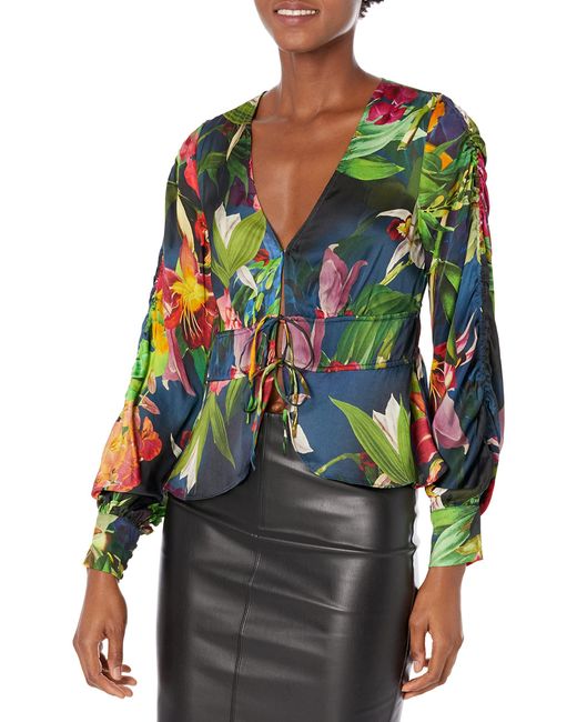 Guess Multicolor Long Sleeve Faye Top