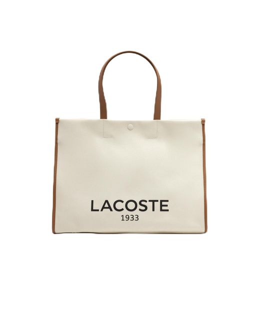 Lacoste White Large Shopping Bag