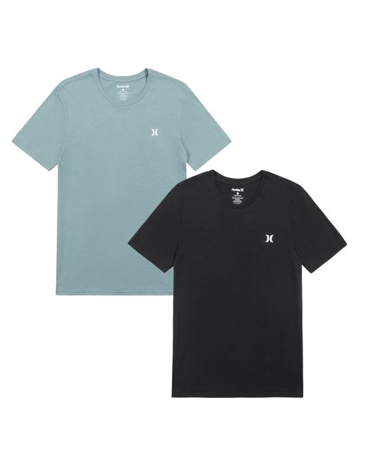 Hurley Blue 2 Pack Crewneck Ss Tee Shirt for men