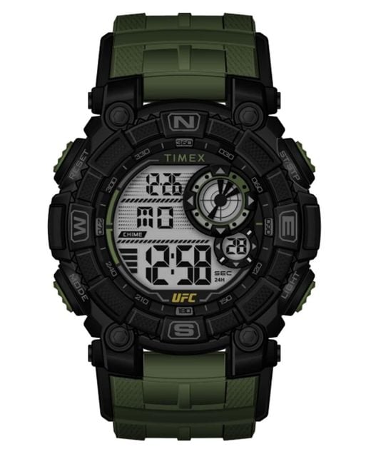 Timex Synthetic Green Strap Digital Dial Black for Men Lyst