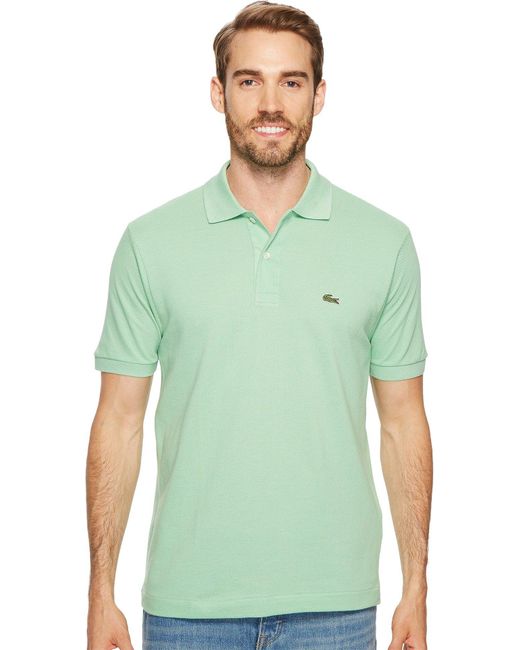 Lacoste Green Classic Short Sleeve Discontinued L.12.12 Pique Polo Shirt for men