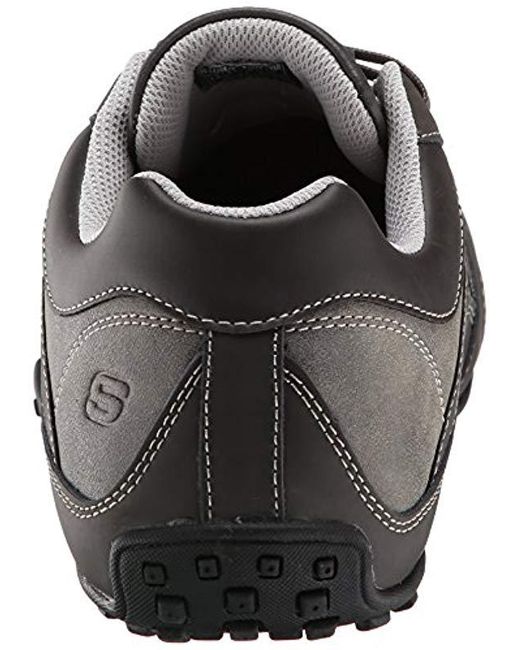 skechers men's citywalk malton oxford sneaker charcoal