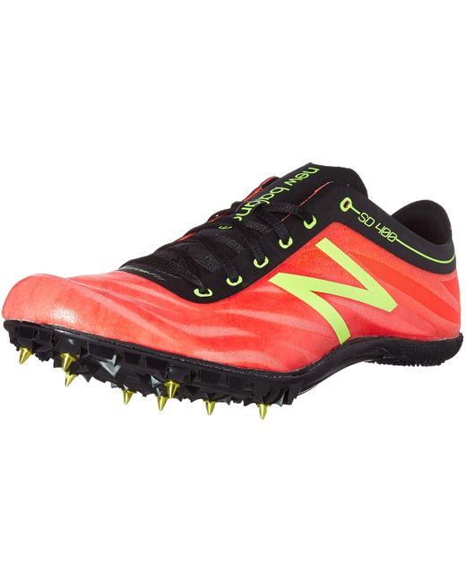 New Balance Short Distance 400 V3 Spike Running Shoe in Bright Cherry