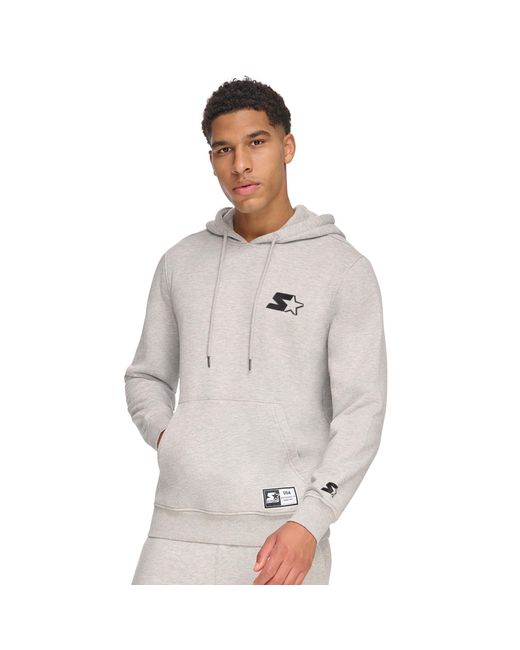 Starter Gray Embroidered Jersey Lined Hoodie for men