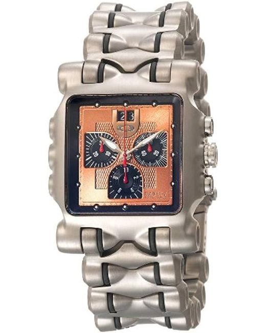 Oakley 10-254 Minute Machine Titanium Bracelet Edition Titanium Chronograph  Watch in Metallic for Men | Lyst