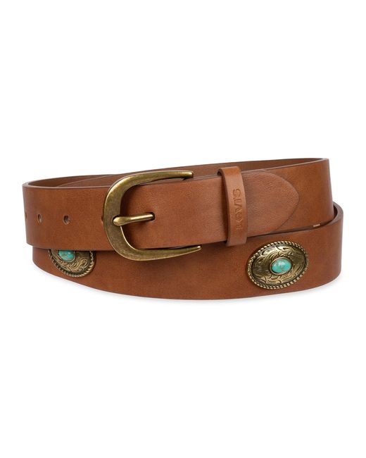 Levi's Brown Western Style Concho Strap Belt