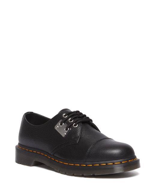 Dr. Martens Black 1461 Toe Plate Lunar Leather Oxford Shoes