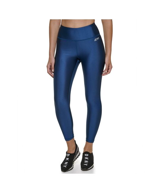DKNY Blue Sport Tummy Control Workout Yoga Leggings