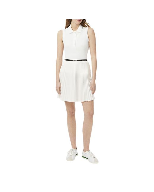 Lacoste White Pleated Skirt