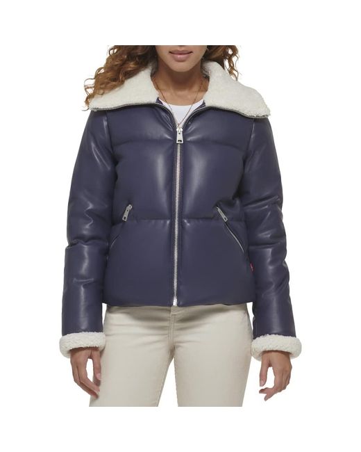 Levi's Breanna Puffer Jacket in Blue | Lyst
