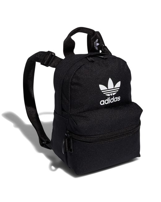 adidas Originals Trefoil 2.0 Mini Backpack Small Travel Bag in Black | Lyst
