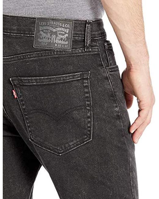 Levi's 512 Slim Taper Fit Jeans, Huggy - Stretch, 32w X 30l in Black for  Men | Lyst