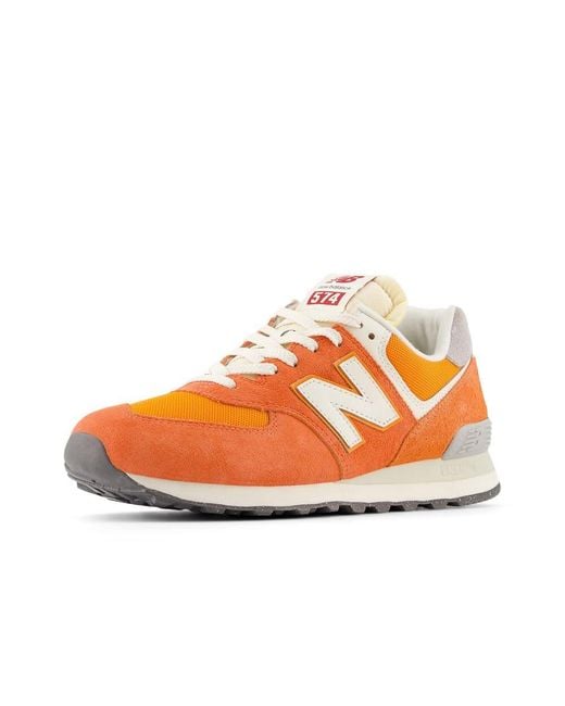 New Balance Orange 574 V2 70s Racing Sneaker