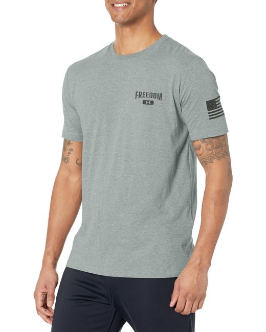 Under Armour Gray Freedom Graphic Short Sleeve T-shirt, for men