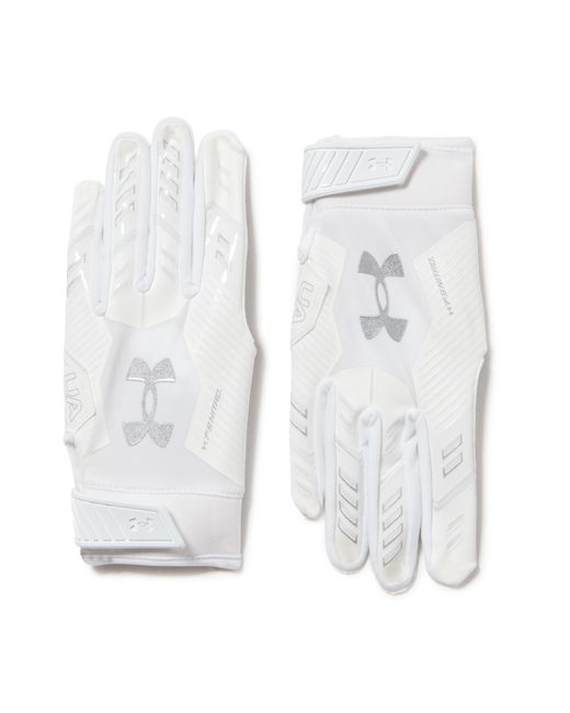 Under Armour White F9 Nitro Football Gloves, for men