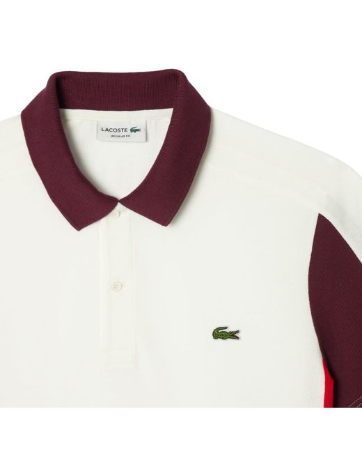 Lacoste Multicolor Regular Fit Short Sleeve Color Blokced Polo Shirt for men
