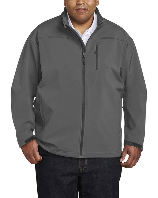 Essentials mens Big & Tall Water-resistant Softshell Jacket