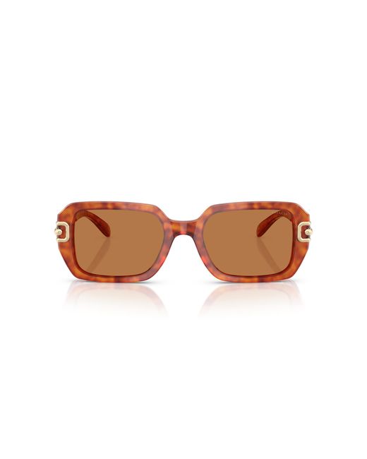 COACH Black Hc8425u Universal Fit Rectangular Sunglasses