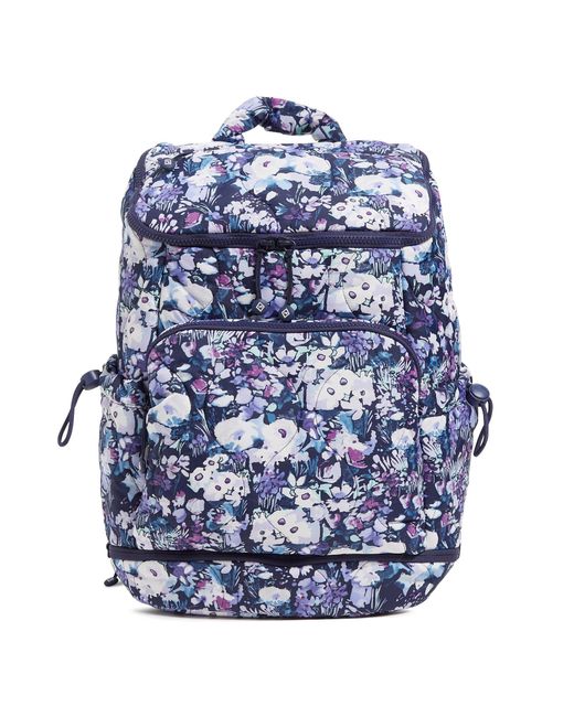 Vera Bradley Blue Featherweight Commuter Backpack Travel Bag