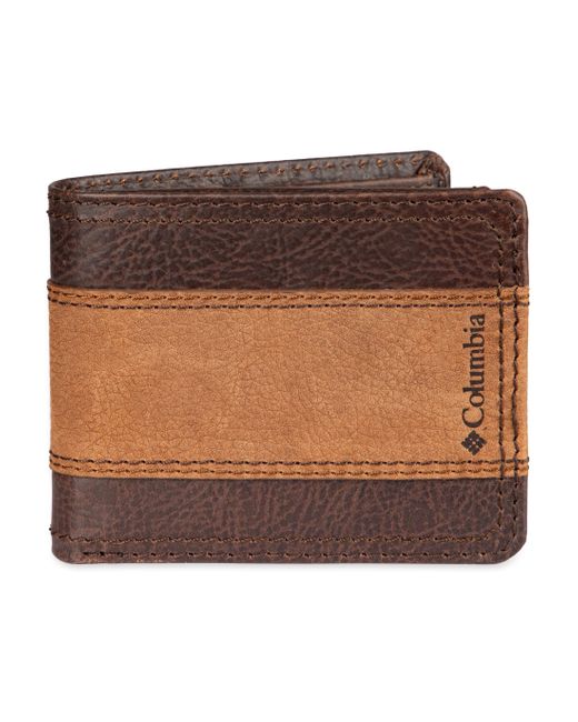 Columbia Brown Two Tone Passcase Wallet for men
