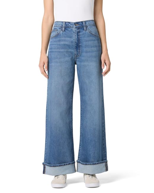 Hudson Jeans Women's Blue Jolene High Rise Wide Leg Denim Pant