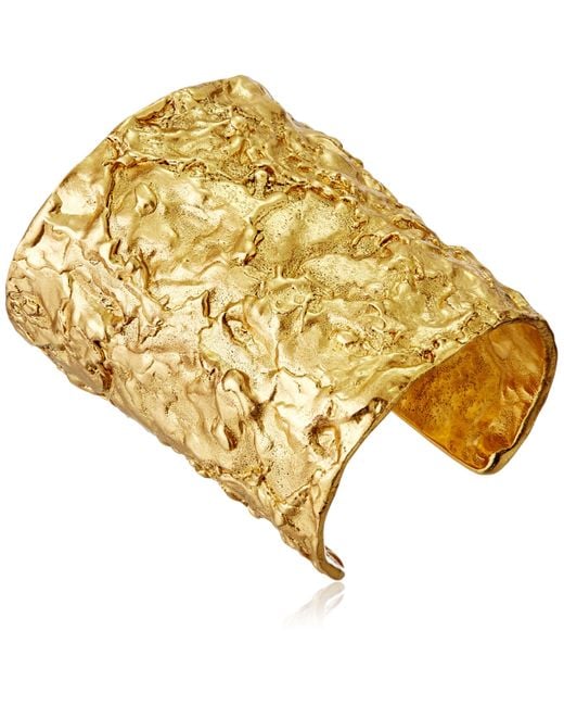 Ben-Amun Yellow Foiled 24k Gold Electro-plated Cuff Bracelet