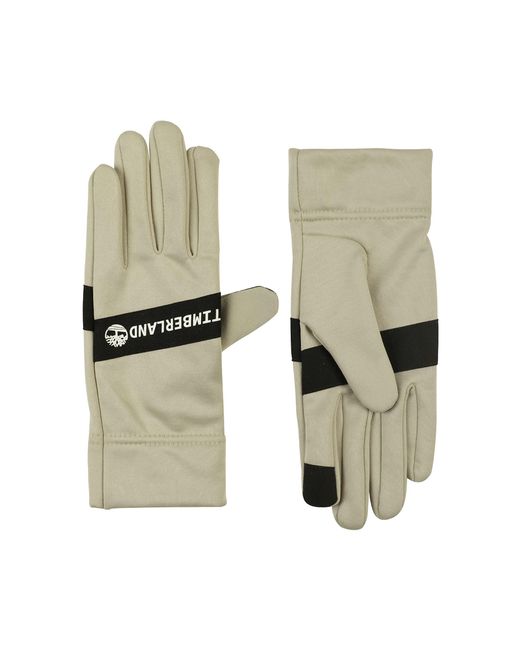 Timberland Natural Stretch Gloves With Printed Logo