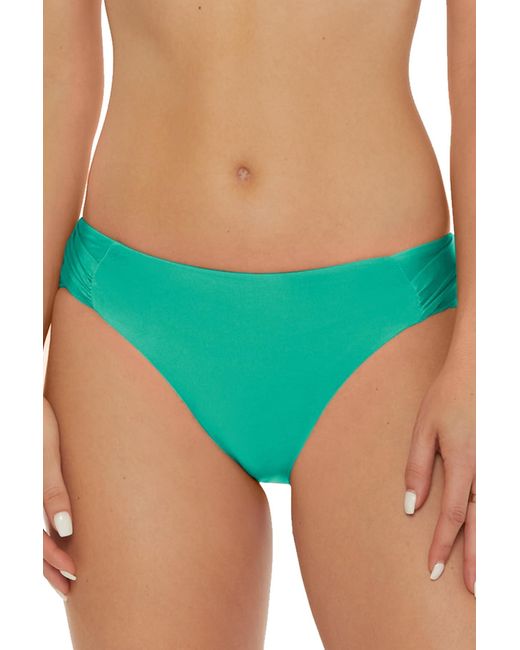 Trina Turk Blue Standard Monaco Shirred Hipster Bikini Bottom