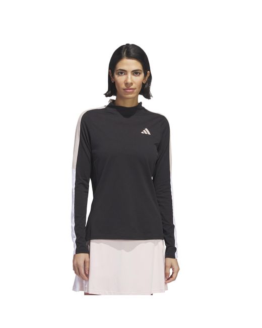 Adidas Black Made With Nature Mock Neck Long-sleeve Top
