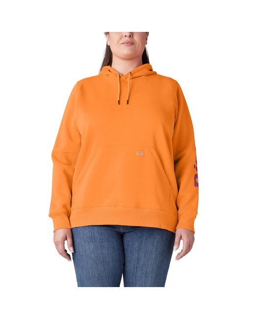 Dickies Orange Size Plus Heavyweight Logo Sleeve Pullover