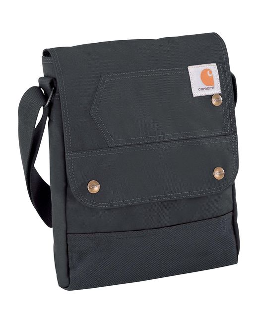 Carhartt , Durable, Adjustable Crossbody Bag With Flap Over Snap Closure, Black