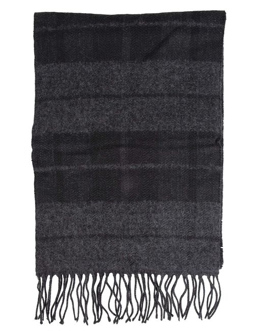 Dockers Black Plaid To Solid Reversible Scarf for men