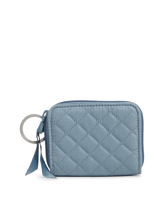 Vera Bradley Petite Zip-around Wallet With Rfid Protection in Blue | Lyst