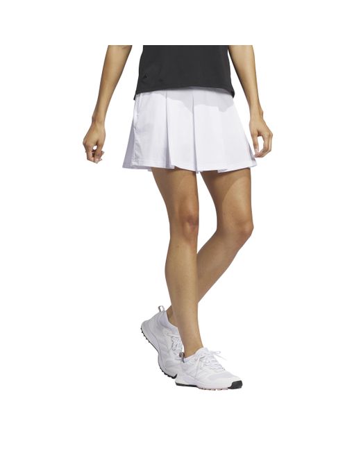 adidas Women's White Ultimate365 Tour Twistknit Pleated Skort