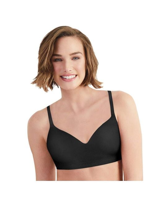 Hanes Black Ultimate No Dig With Lift Support Wirefree Bra Dhhu41