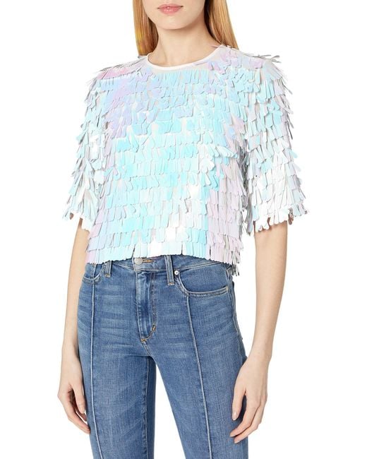 House of Harlow 1960 Blue Marcel Top