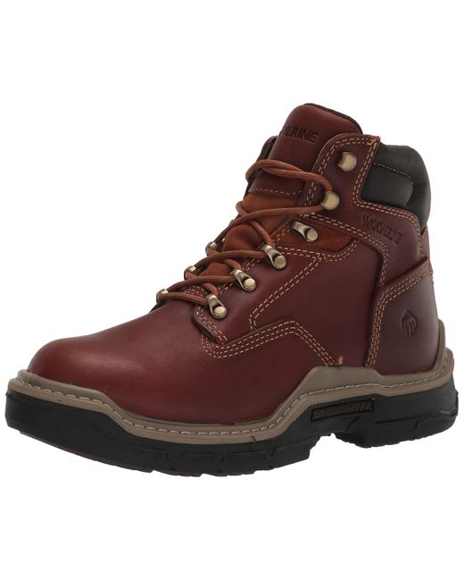 Wolverine Leather Raider Durashocks 6 Inch Soft Toe Construction Boot