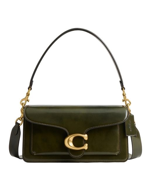 COACH Green Tabby Shoulder Bag 26 In Spazzolato Leather