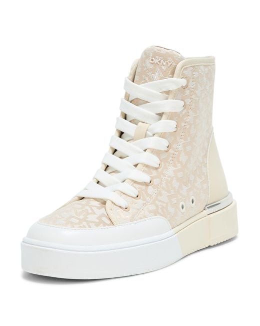DKNY White Bitsy High Top Sneaker
