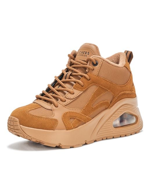 Skechers Women's Brown Uno Hi-rocliff Road Sneaker