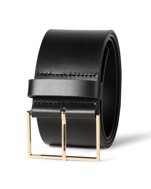 Amazon Essentials Black Breiter Ledergürtel