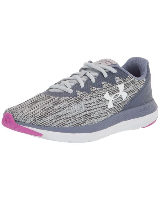 Under Armour Rubber Charged Impulse 2 Knit running Shoe, in Gray Lyst