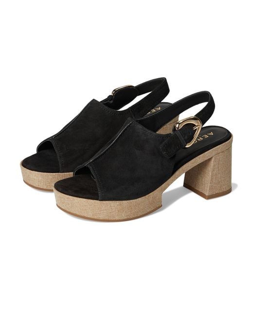 Aerosoles Black Zella Heeled Sandal