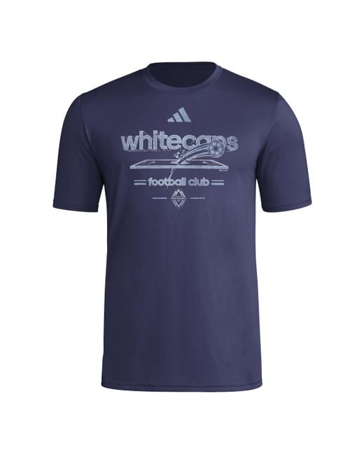 Adidas Blue Standard Fc Vintage World Pre-game Short Sleeve T-shirt for men