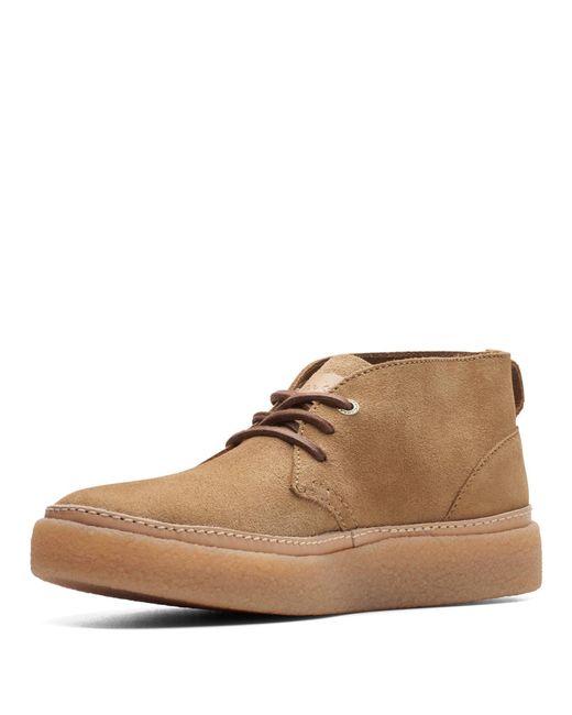 Clarks Brown Oakpark Mid Chukka Boot for men